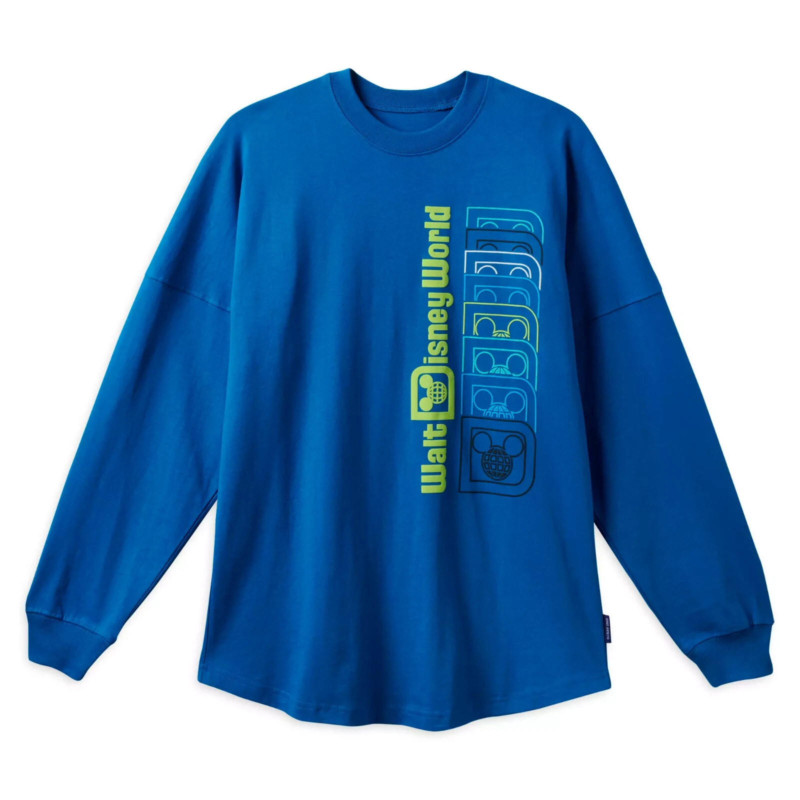 Walt Disney World Spirit Jersey Neon Green Blue Adult Parks Mickey XL XLarge New