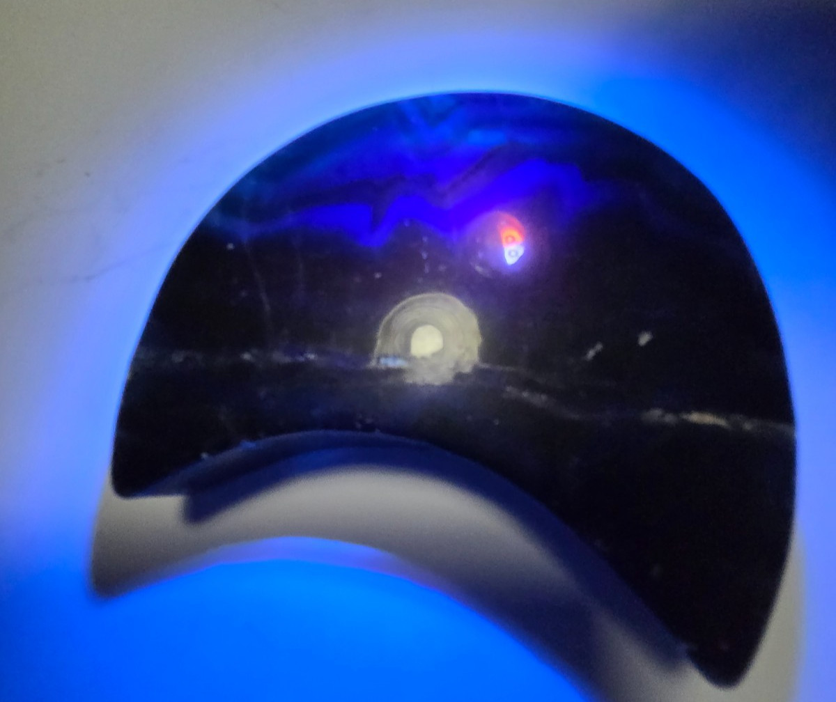 Beautiful Moon Bundle! Black Fluorite Moon (~3.75×2.25in) + 3 mini moons! P8