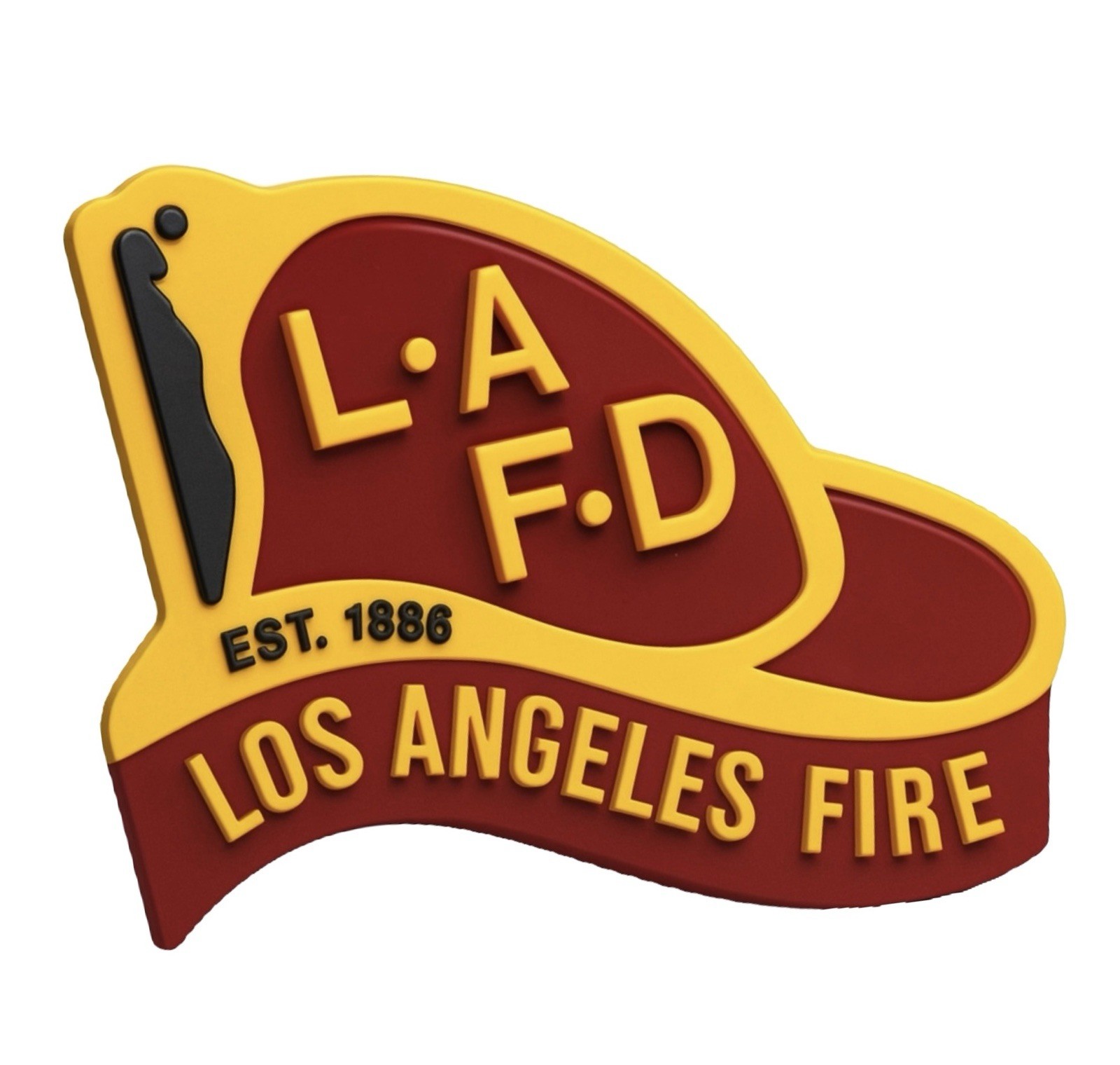 LAFD Fire department Decal (2) Indoor / Outdoor