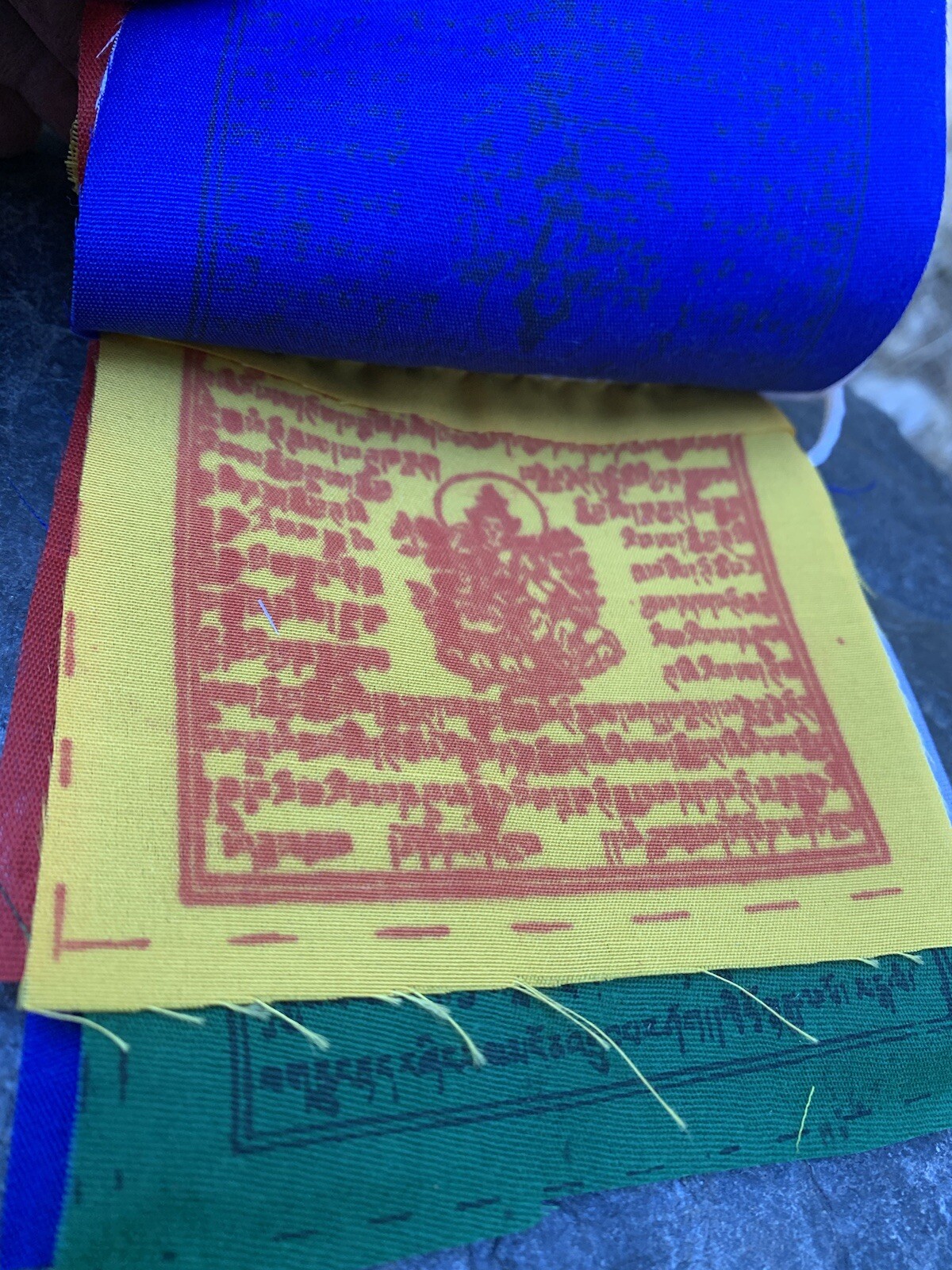 Tibetan Buddhist Traditional Cloth Prayer Flags 5 Sets, 25 Flags Plus 1 Set Free