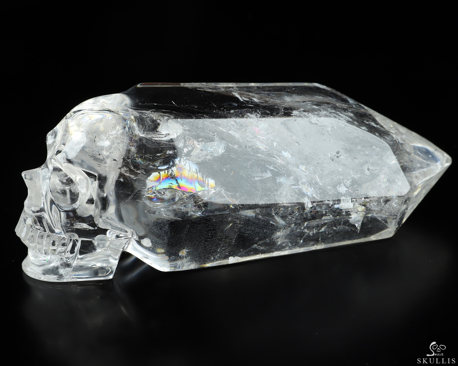 4.5″ Quartz Rock Crystal Hand Carved Crystal Skull Point, Crystal Healing