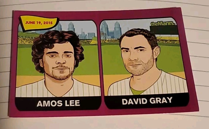 AMOS LEE DAVID GRAY CONCERT 2015 MANN MUSIC CENTER PHILADELPHIA TRADING CARD