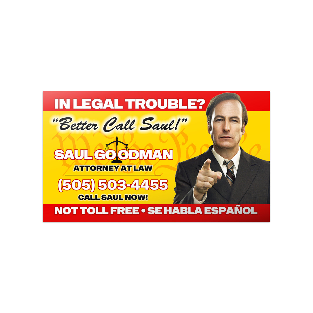 Custom Saul Goodman Better Call Saul Breaking Bad Novelty Business Card