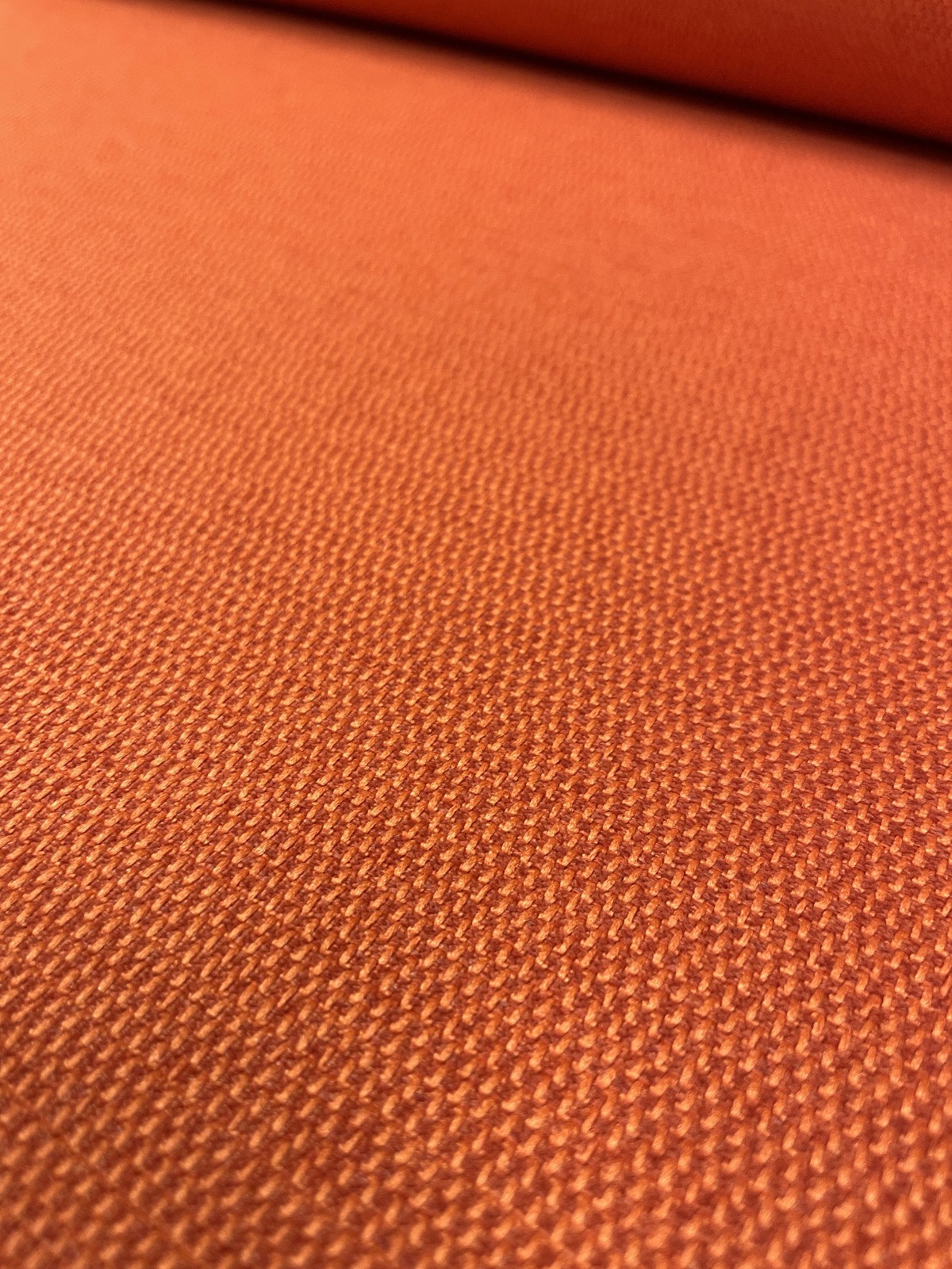 7.25 yds Maharam Messenger Satsuma Orange Polyester Upholstery Fabric 458640–71