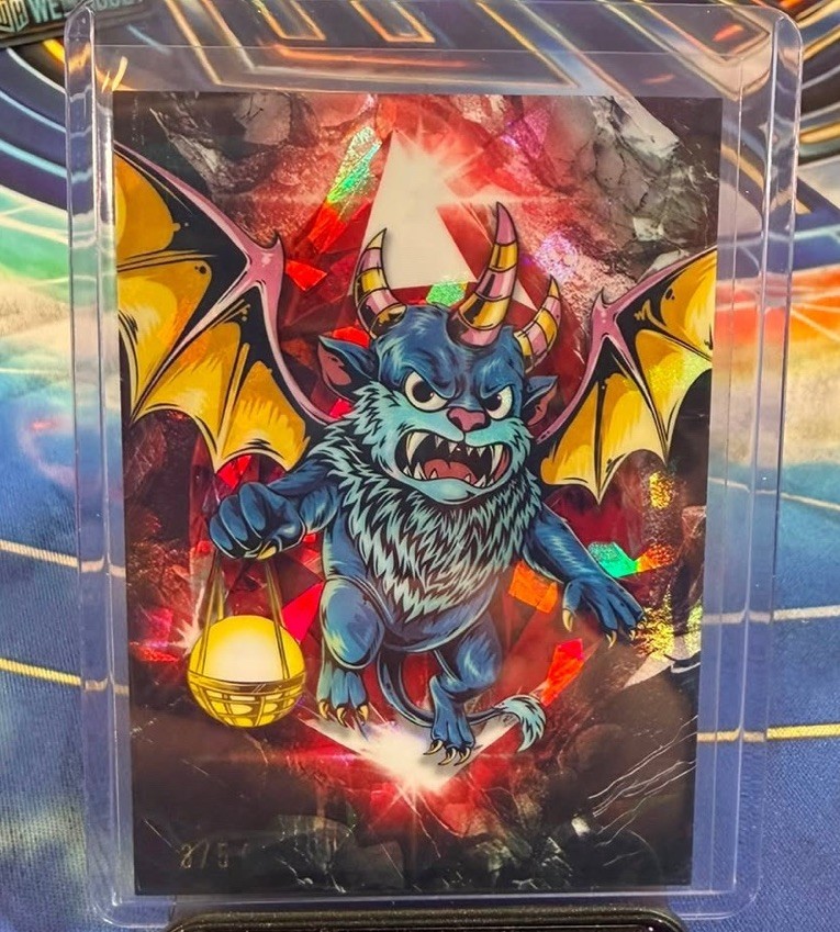 2026 Topps Chrome VeeFriends Sapphire Thoughtful 3 Horned Harpik Hidden Gems /5