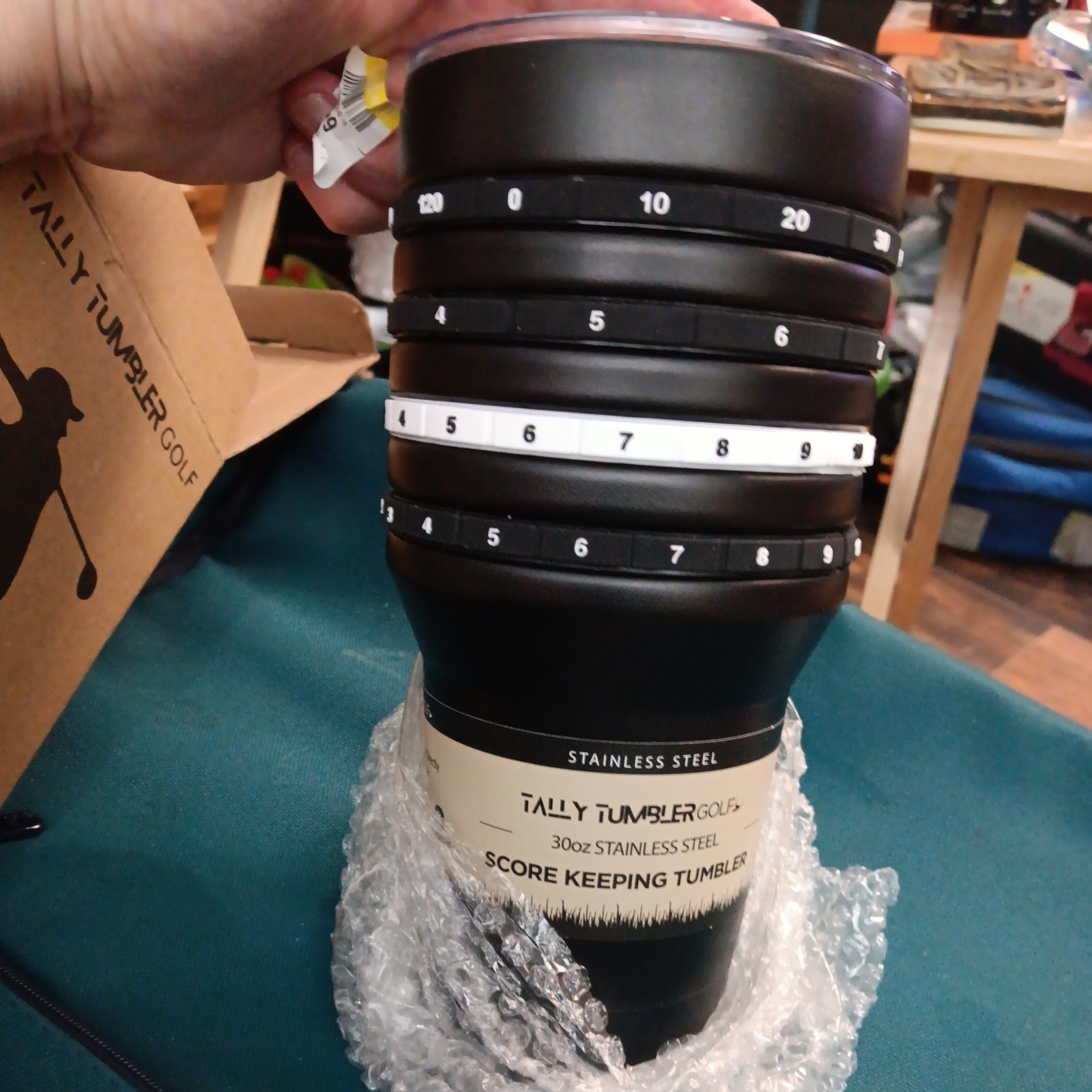 NIB Tally Tumbler Black 30oz Double Walled Golf Giftable A2
