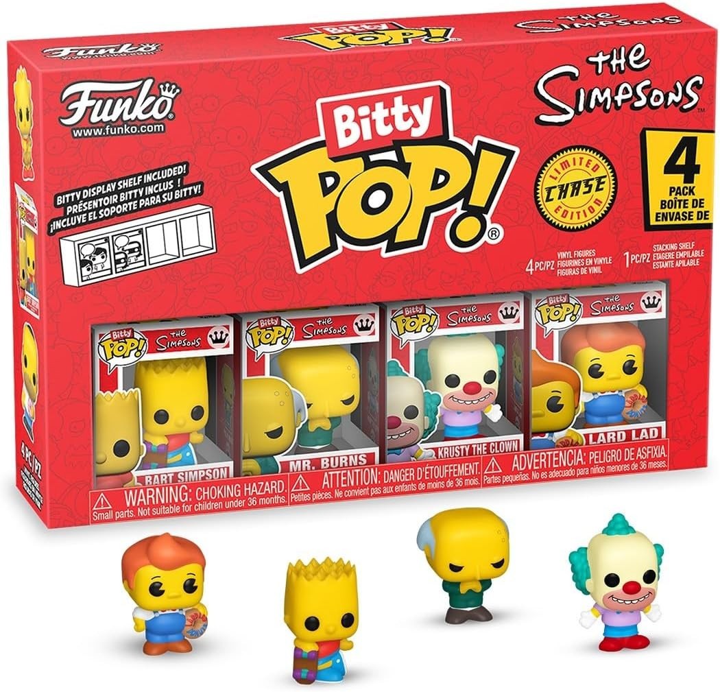 Funko Pop! Bitty: The Simpsons Mini Figures 4-Pack – Choose Characters – Mystery