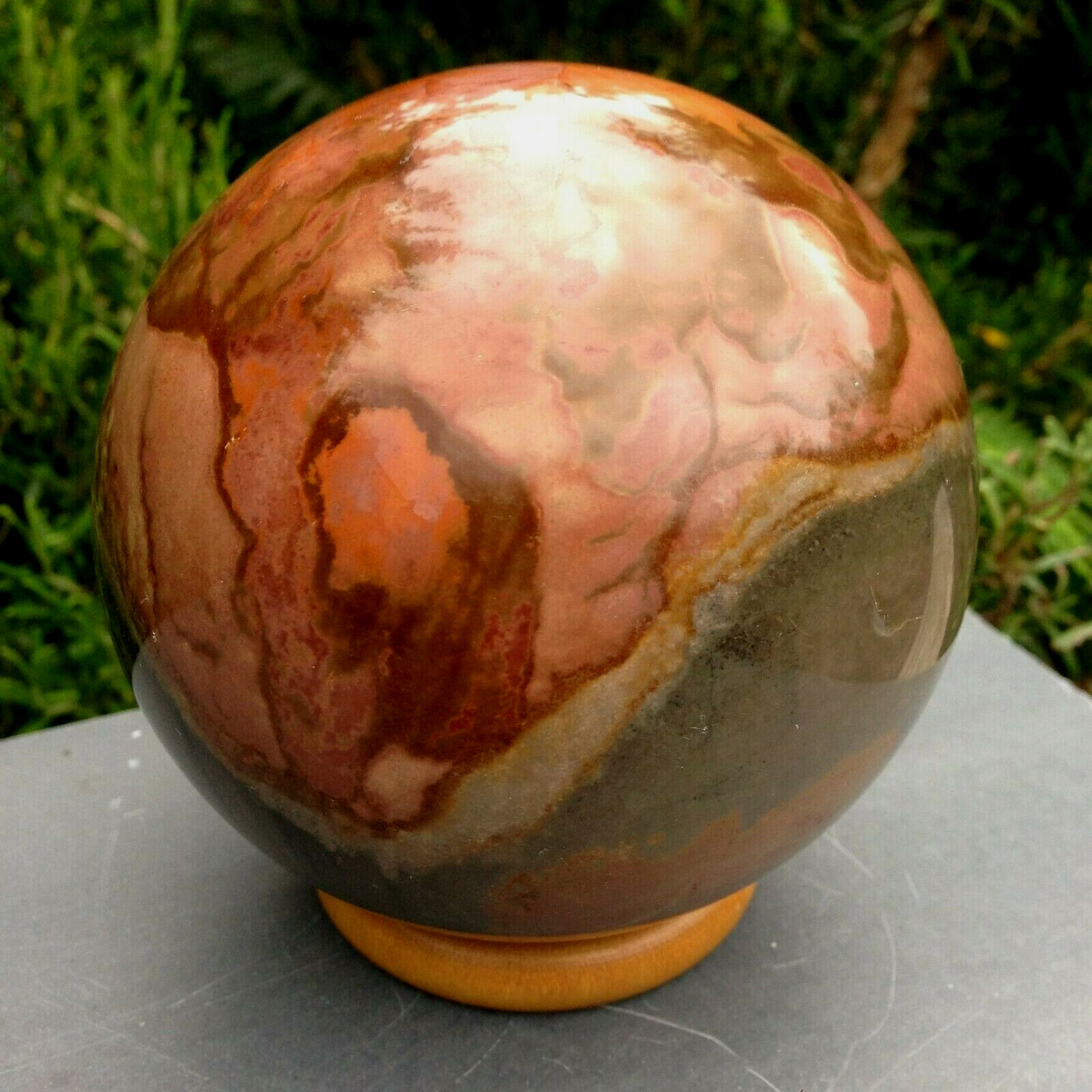 Large Polychrome Desert Jasper Crystal Sphere Healing Emotions 1.056KG 9.22cm