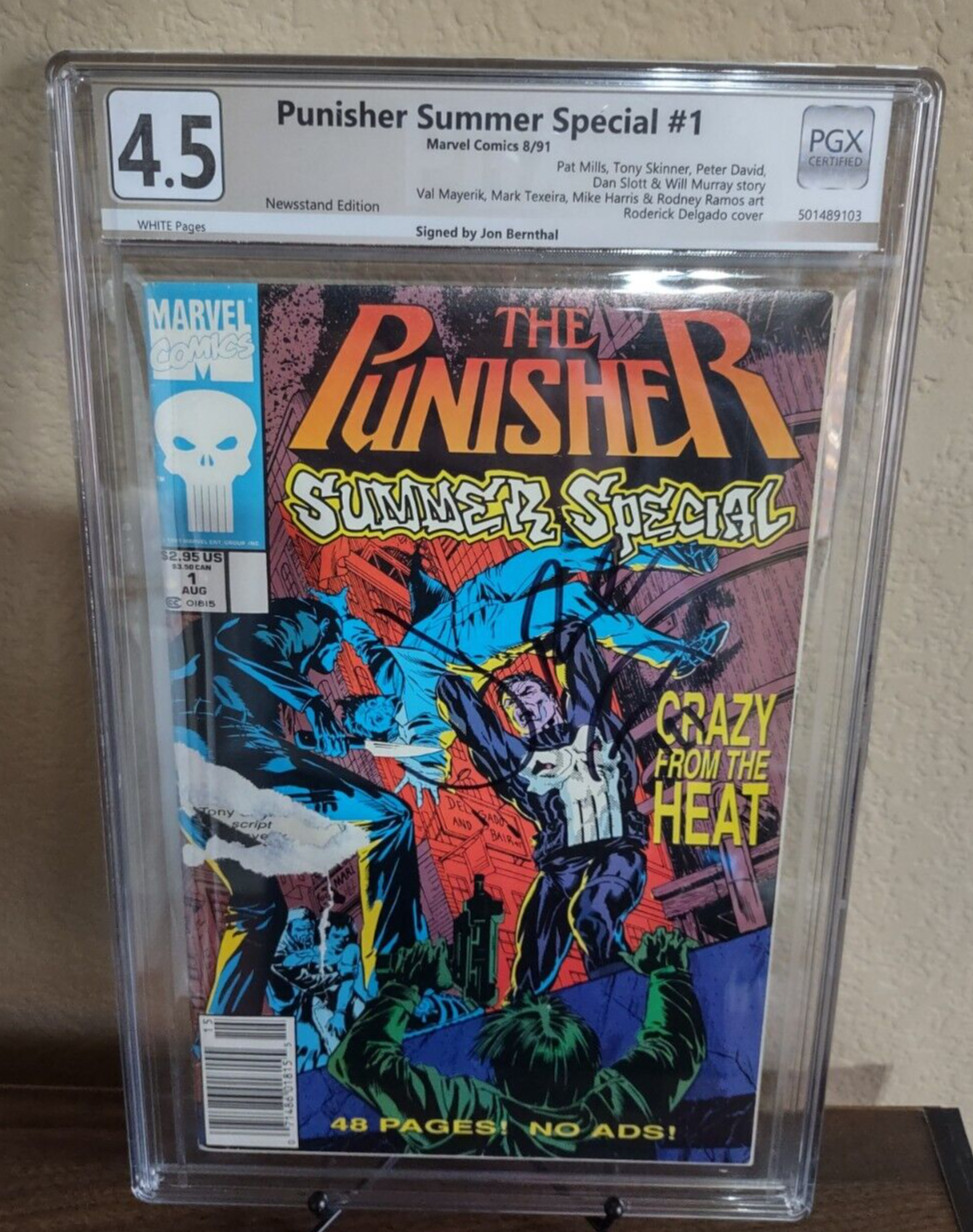 THE PUNISHER SUMMER SPECIAL #1 4.5 SIGNED JON BERNTHAL WALKING DEAD FURY