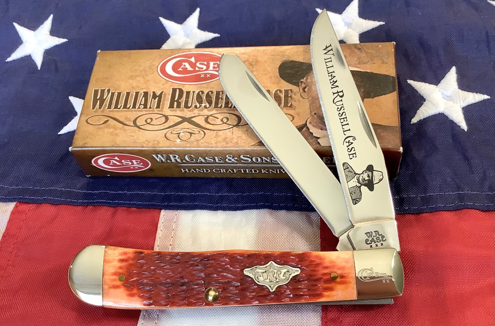 1st Run William Russell Case Trapper w/ Super Brown Bone Handles (mdl# 6254 SS)