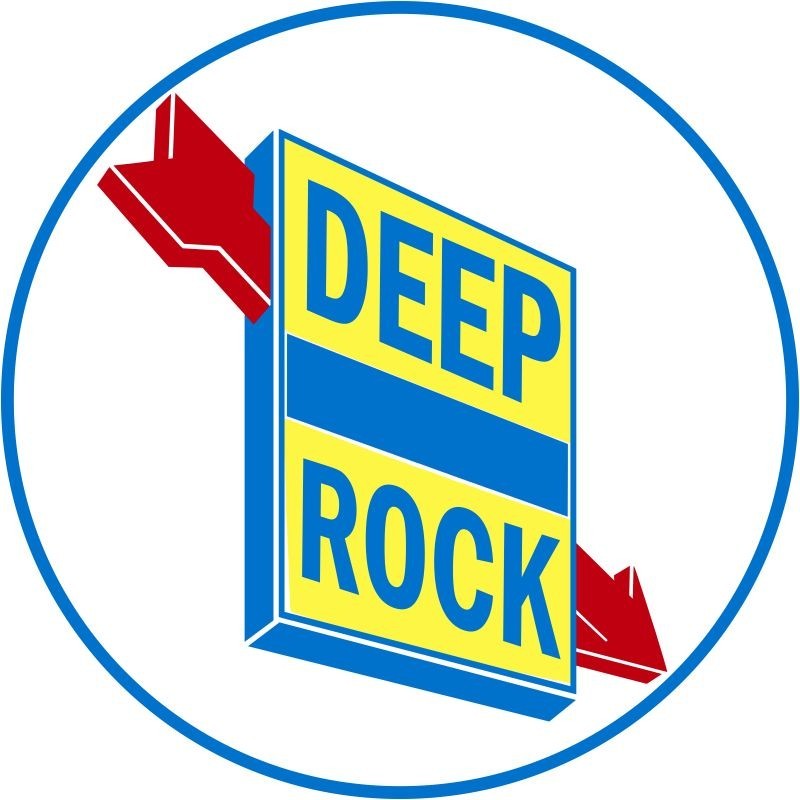 DEEP ROCK Gasoline Service Station Style NEW METAL SIGN: 12″ Dia. Round