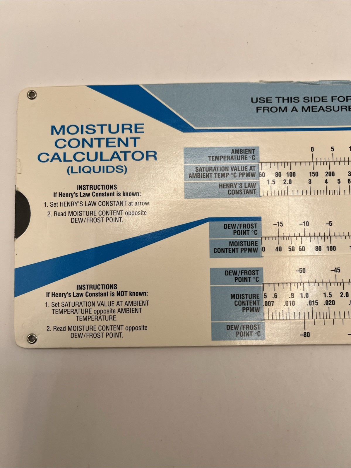 Panametrics Moisture Content Calculator Liquids Gases Relative Humidity 1978