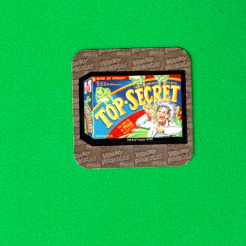 2021 Wacky Packages 2nd Series “TOP SECRET” MINIS 3D” MINI Sticker