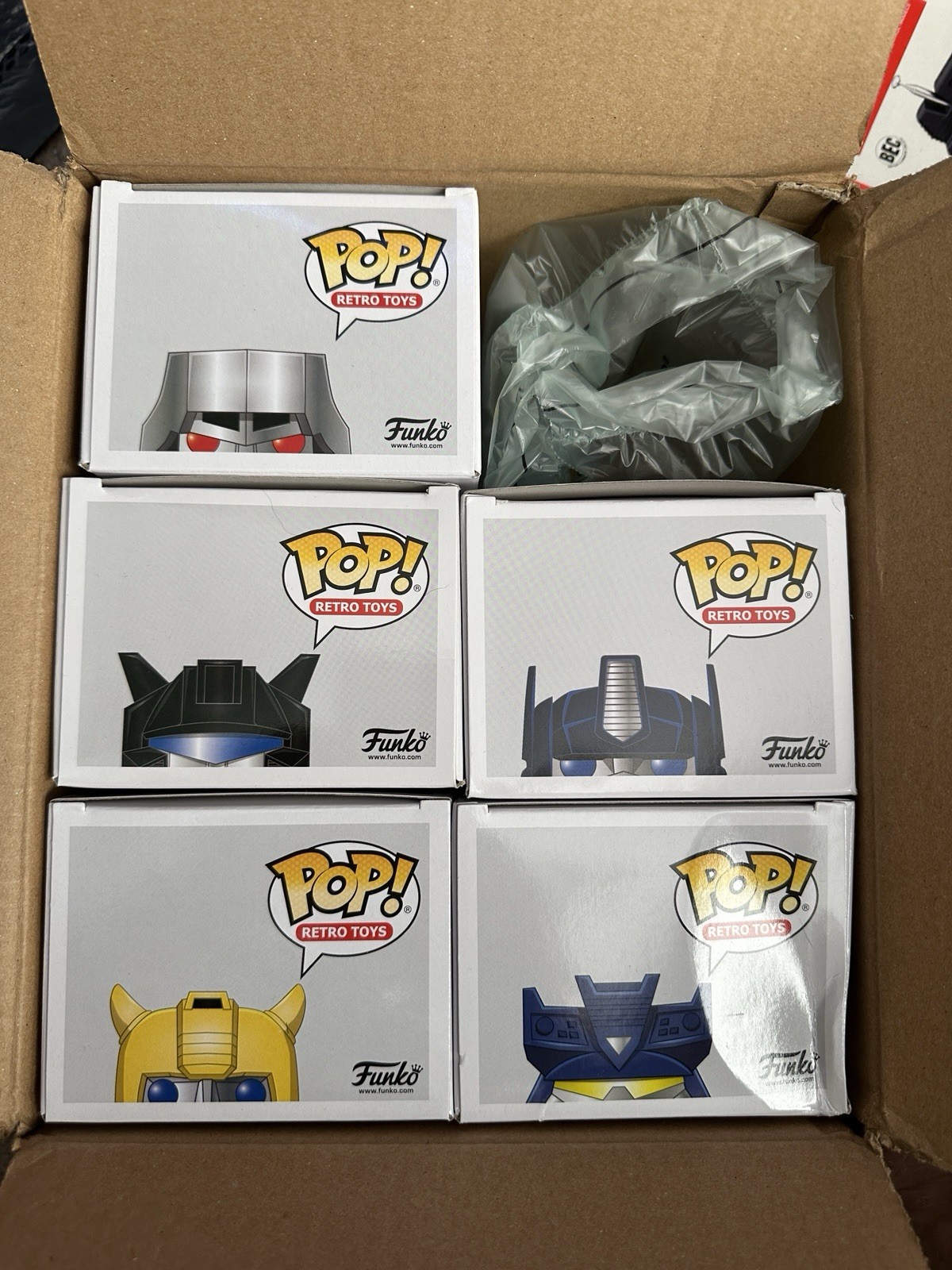 Funko Transformers Retro Toys Lot: Optimus, Bumblebee, Megatron, Jazz, Soundwave