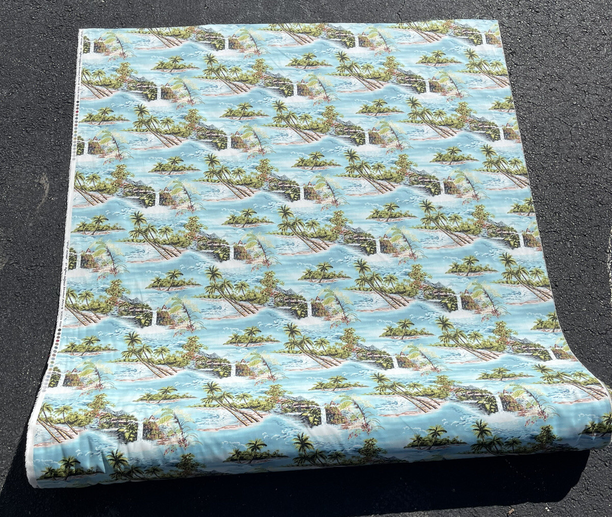 Disney World Polynesian Resort Fabric By The Yard Cast Member Shirt Tiki