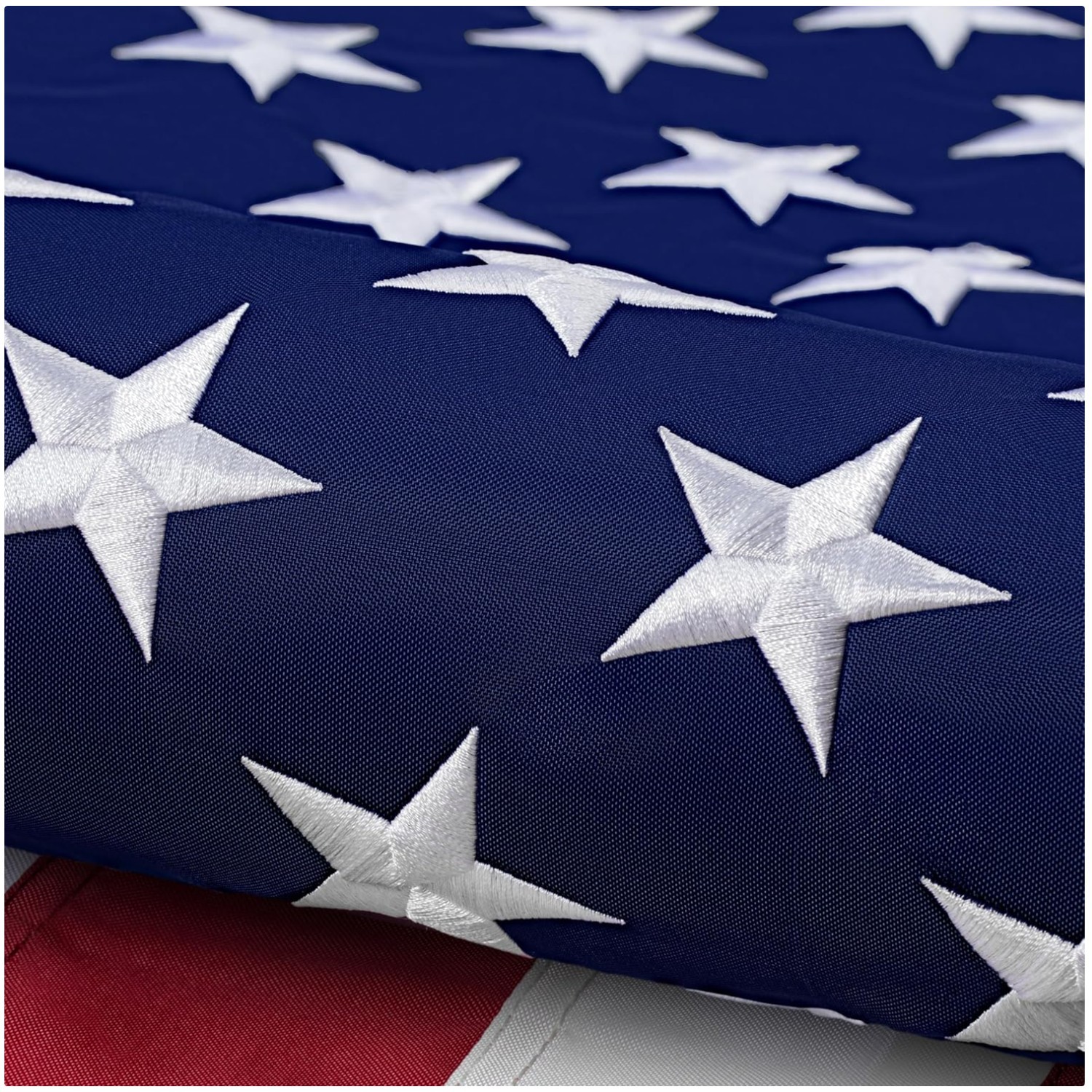 Heavy-Duty Nylon Flag: American Flag 8×12 ft, Brass Grommets