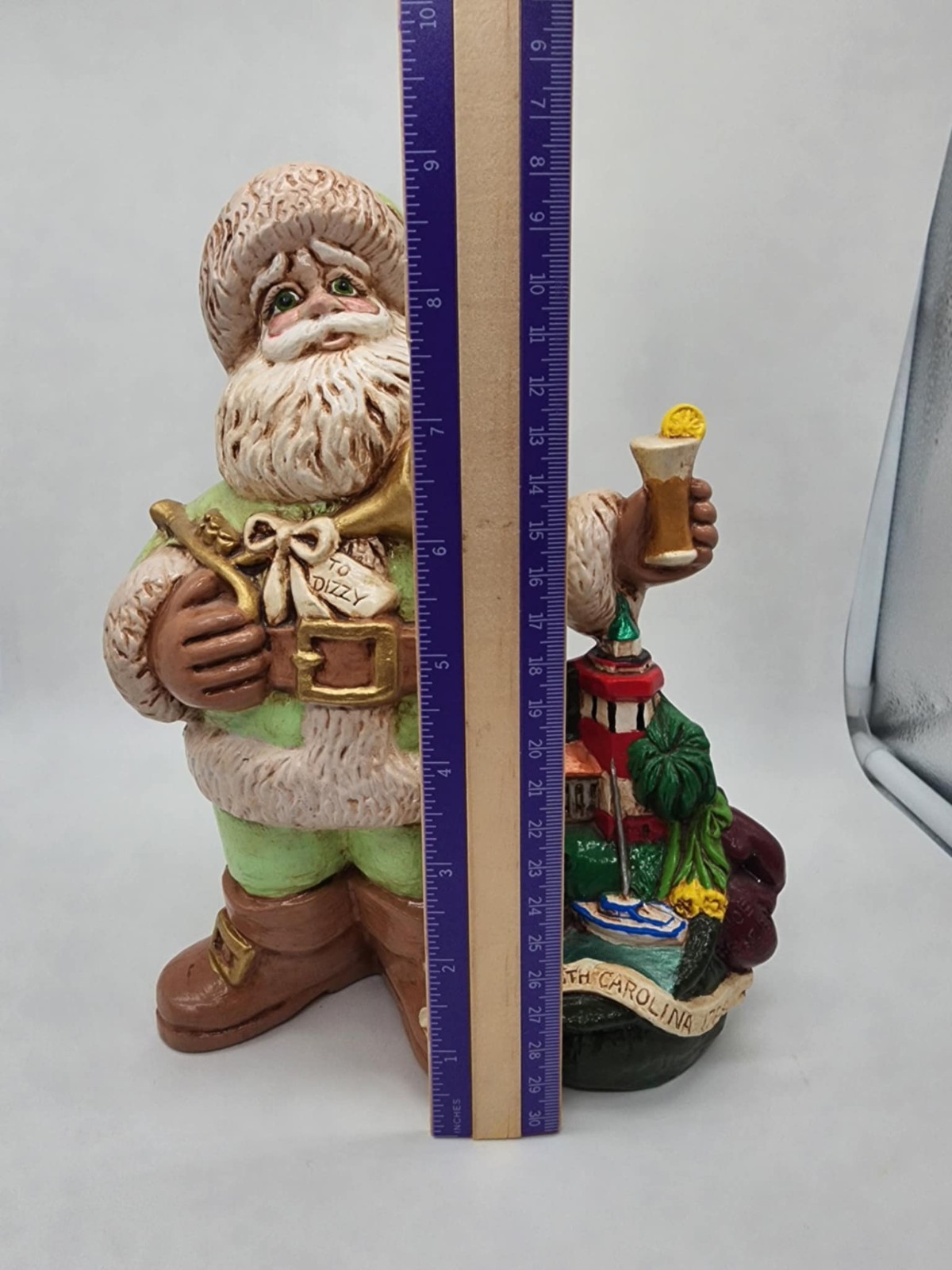 10.5 Inch Ceramic Hand Painted Nautical Santa South Carolina 2002