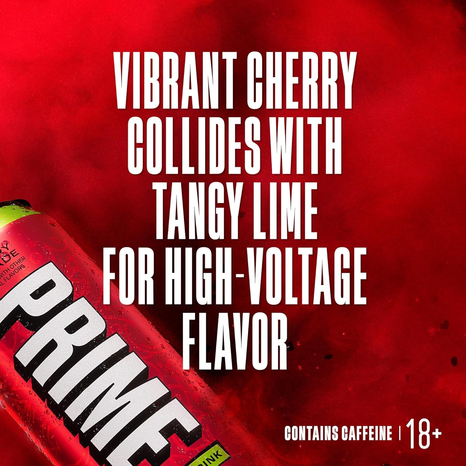 PRIME Energy CHERRY LIMEADE, Zero Sugar Energy Drink, 200mg Caffeine and 355mg