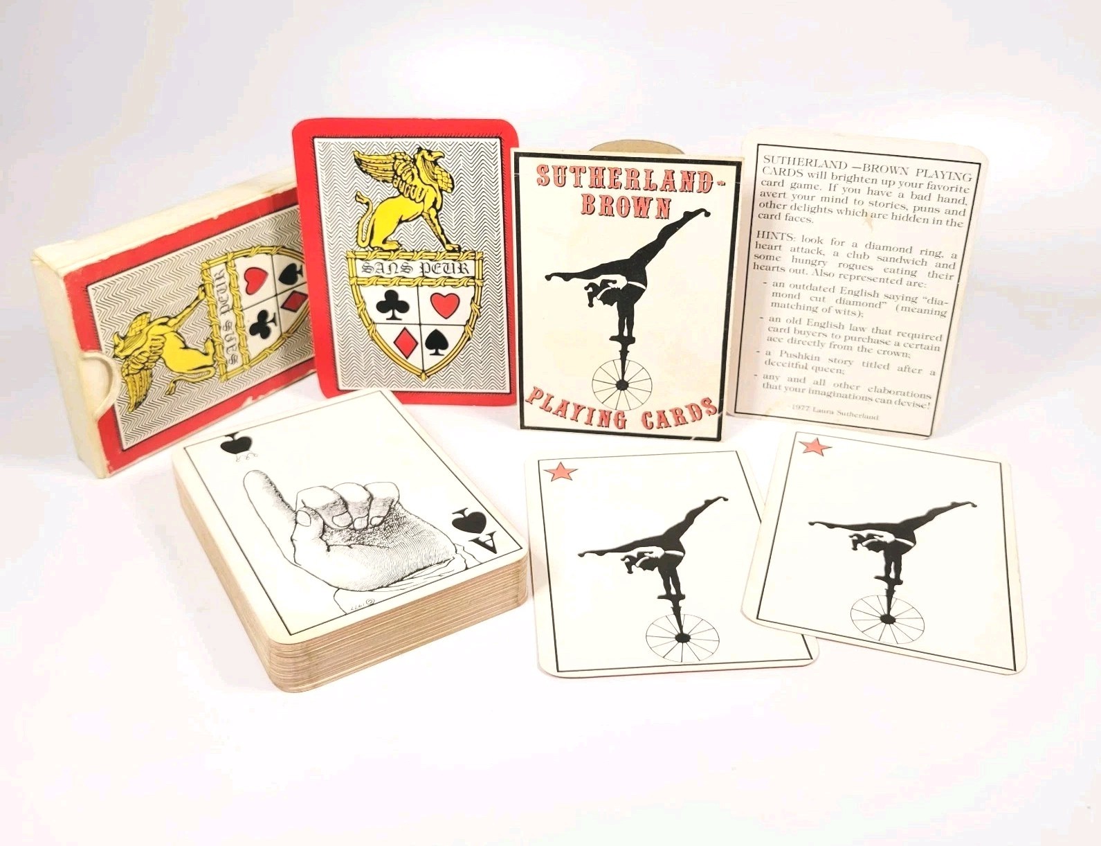 Rare 1977 Sutherland-Brown Transformation Playing Cards COMPLETE 1st Edition