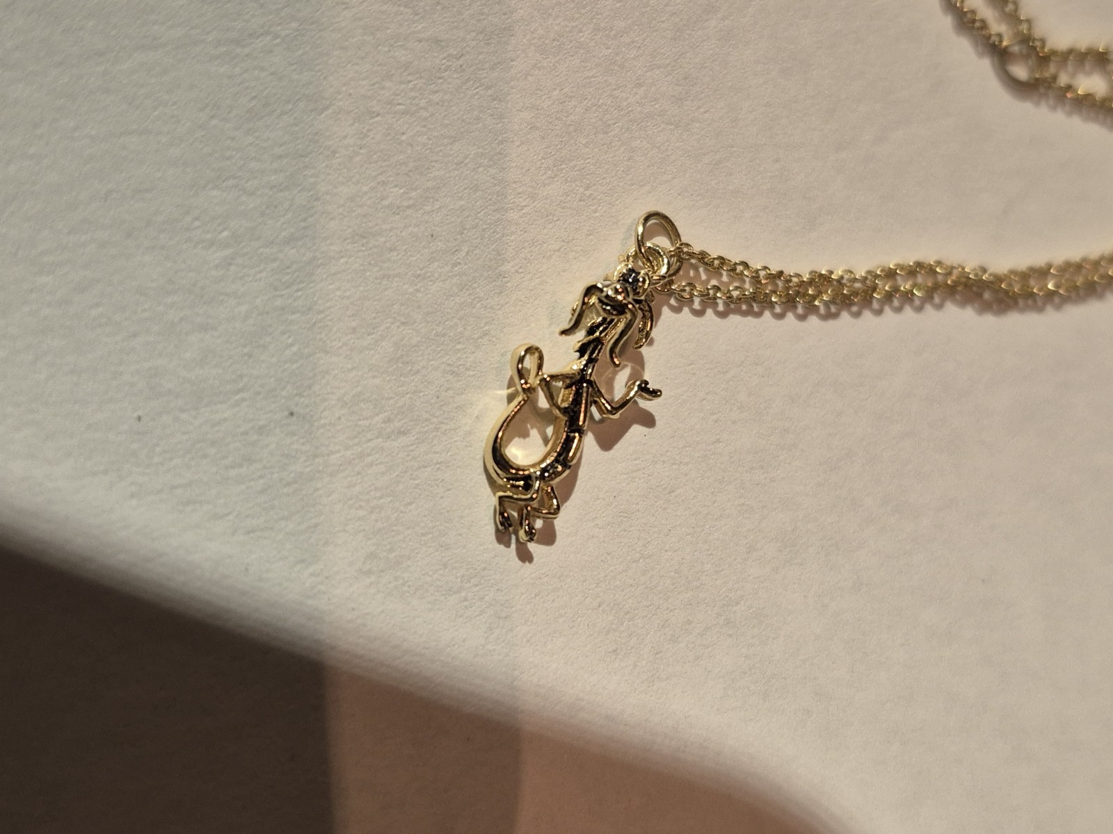 Disney Princess Mulan Mushu Dainty Charm Necklace New Without Packaging