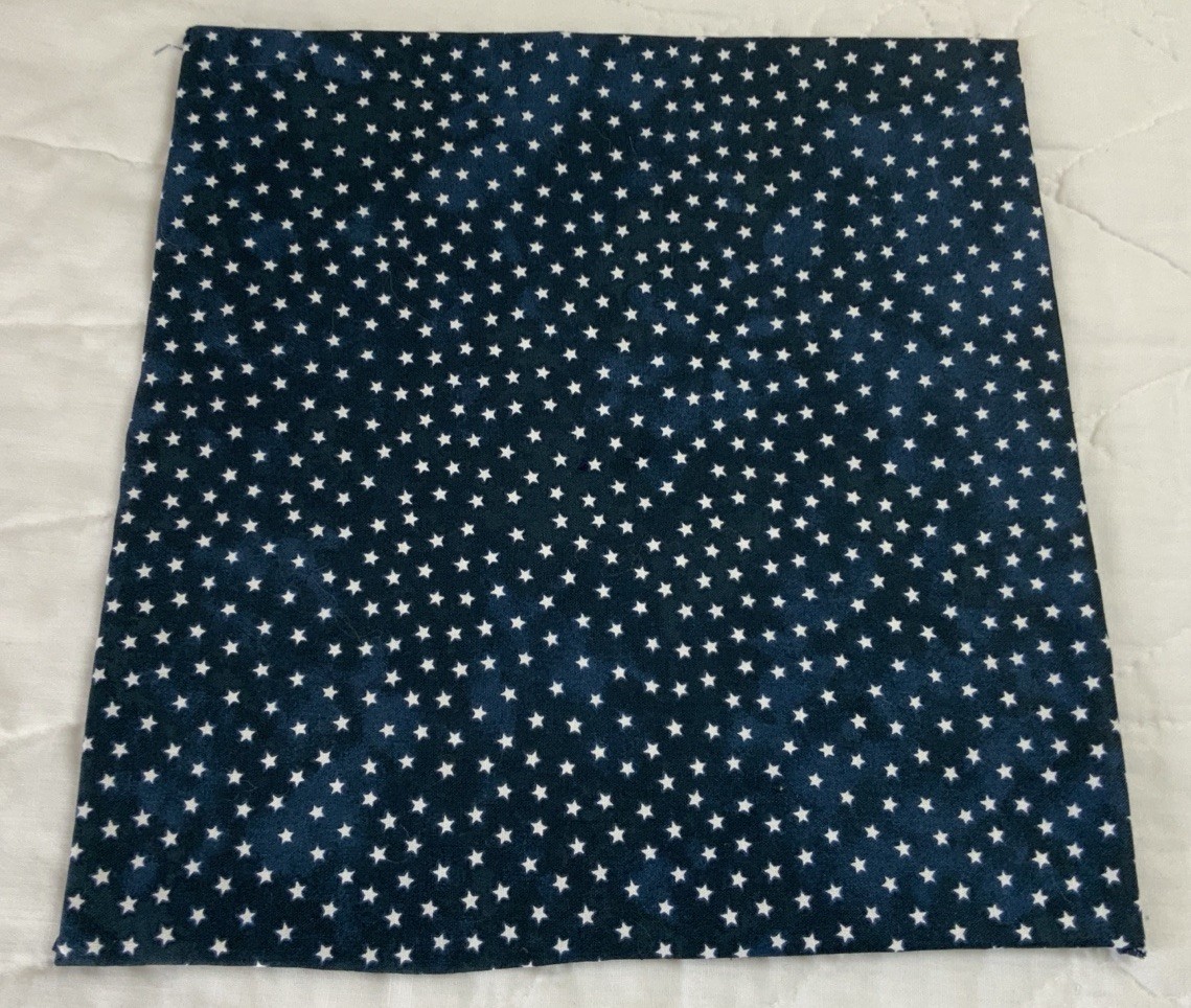 Antique Patchwork Quilt Table Topper, Four Patch, Early Calicos, Brown, Navy