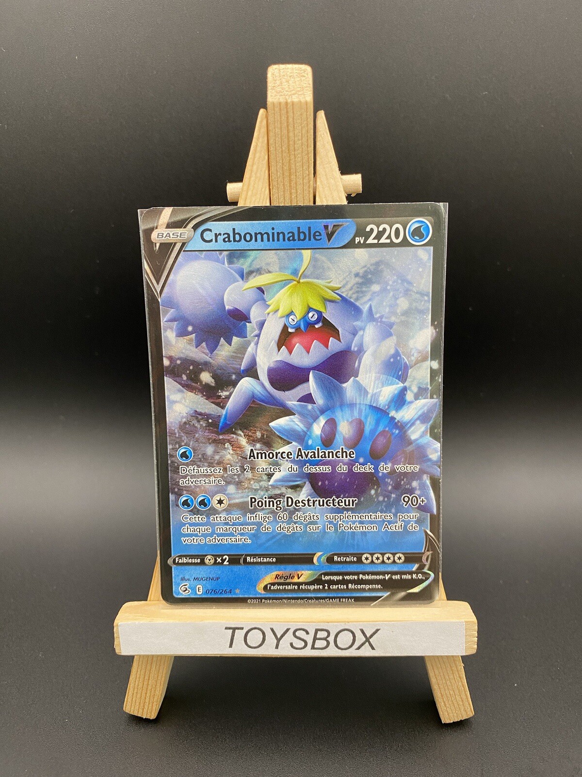 Pokemon Card Crabominable V 076/264/ Block EB Fusion Fists EB8 / NEW FR
