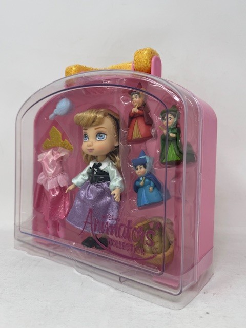 NEW Disney Animators’ Collection Sleeping Beauty AURORA 5″ Mini Doll Play Set