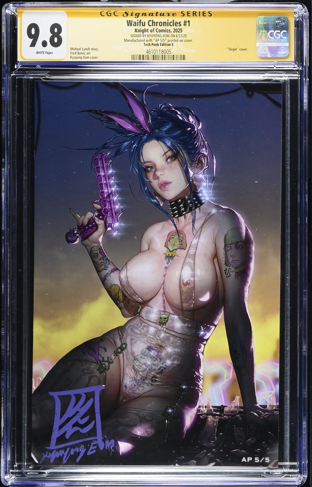 WAIFU CHRONICLES #1 – KYUYONG EOM TECH PUNK COVER E AP#5 SIGNED CGC 9.8