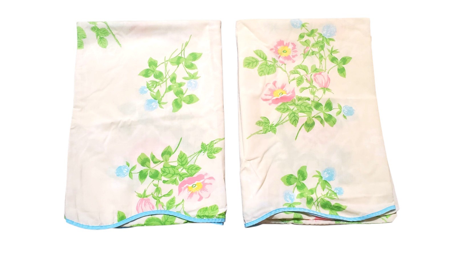 Pacific Mills English Garden Miracale Pillowcases Pair Of 2 Ecru Botanical Flora
