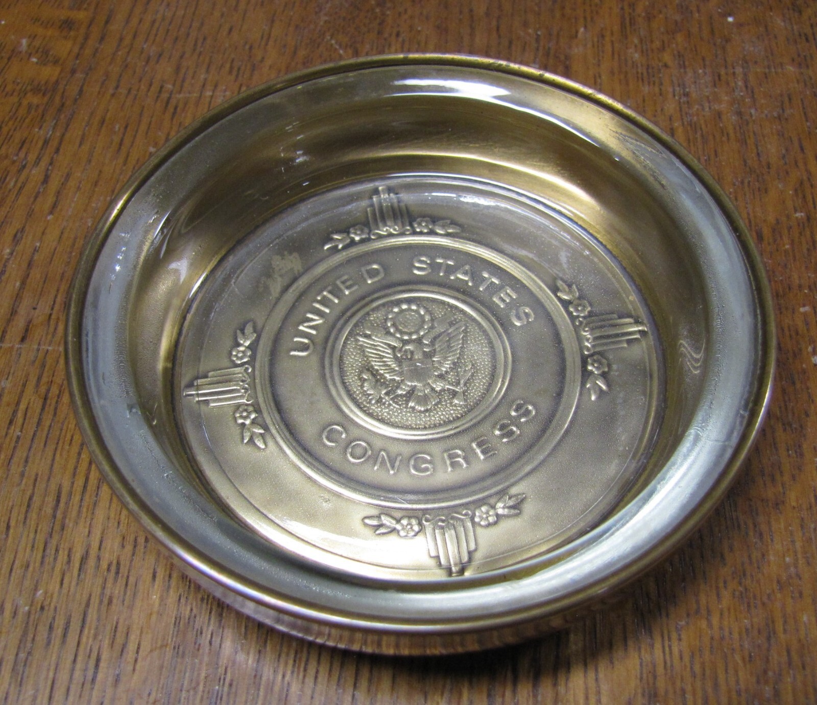 Coin dish: brass United States Congress coin / trinket dish