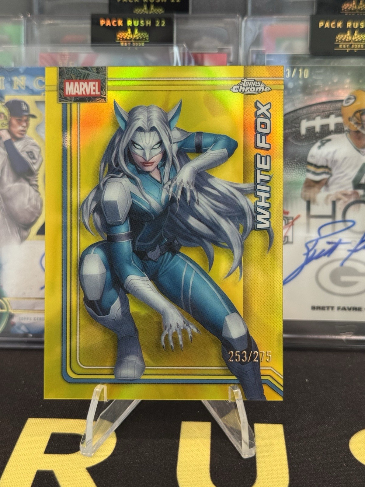 2026 Topps Chrome Marvel Comics White Fox #196 Yellow Refractor /275