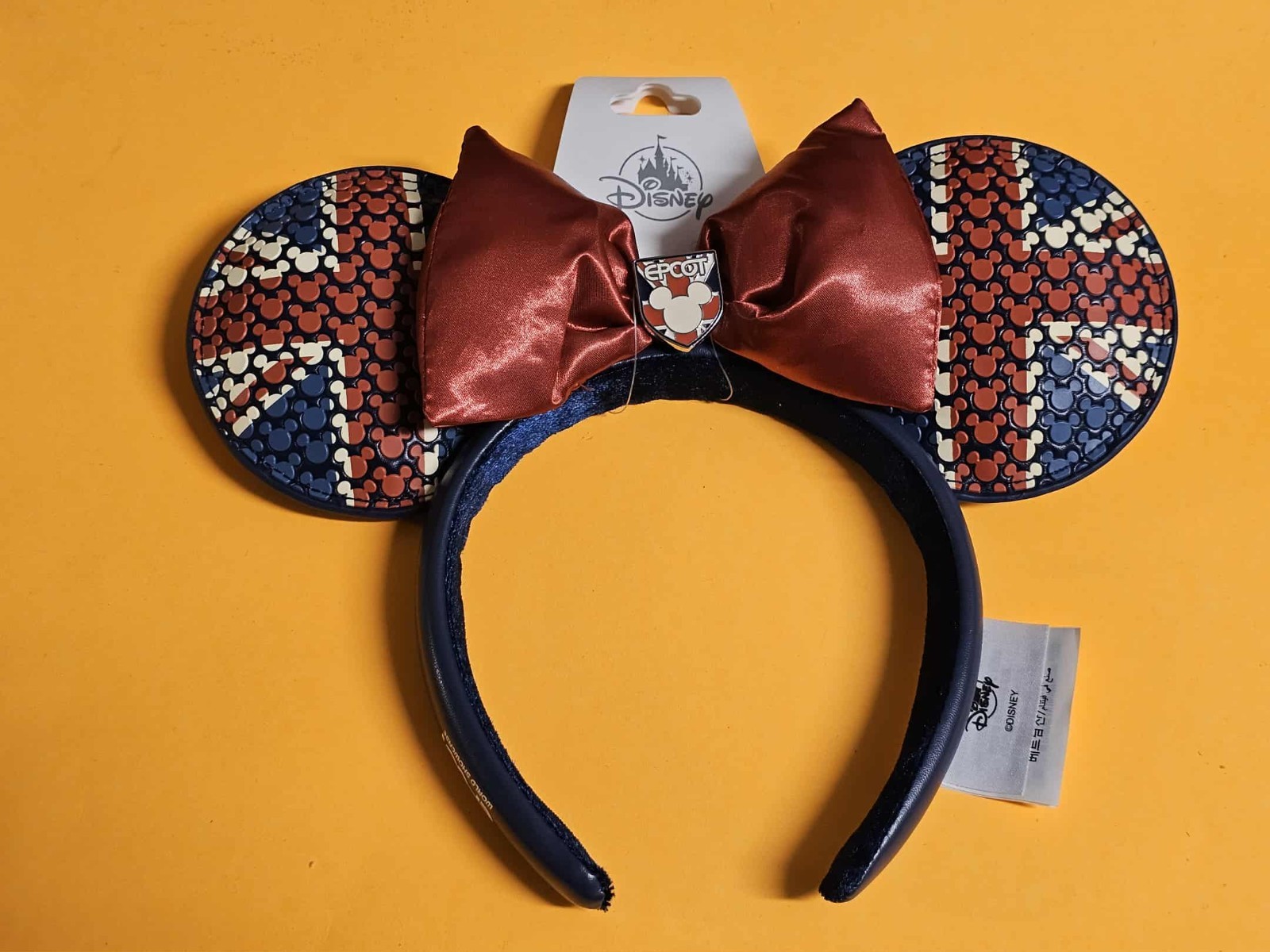 Disney Parks Epcot United Kingdom Minnie Ears Headband-UK New with Tags
