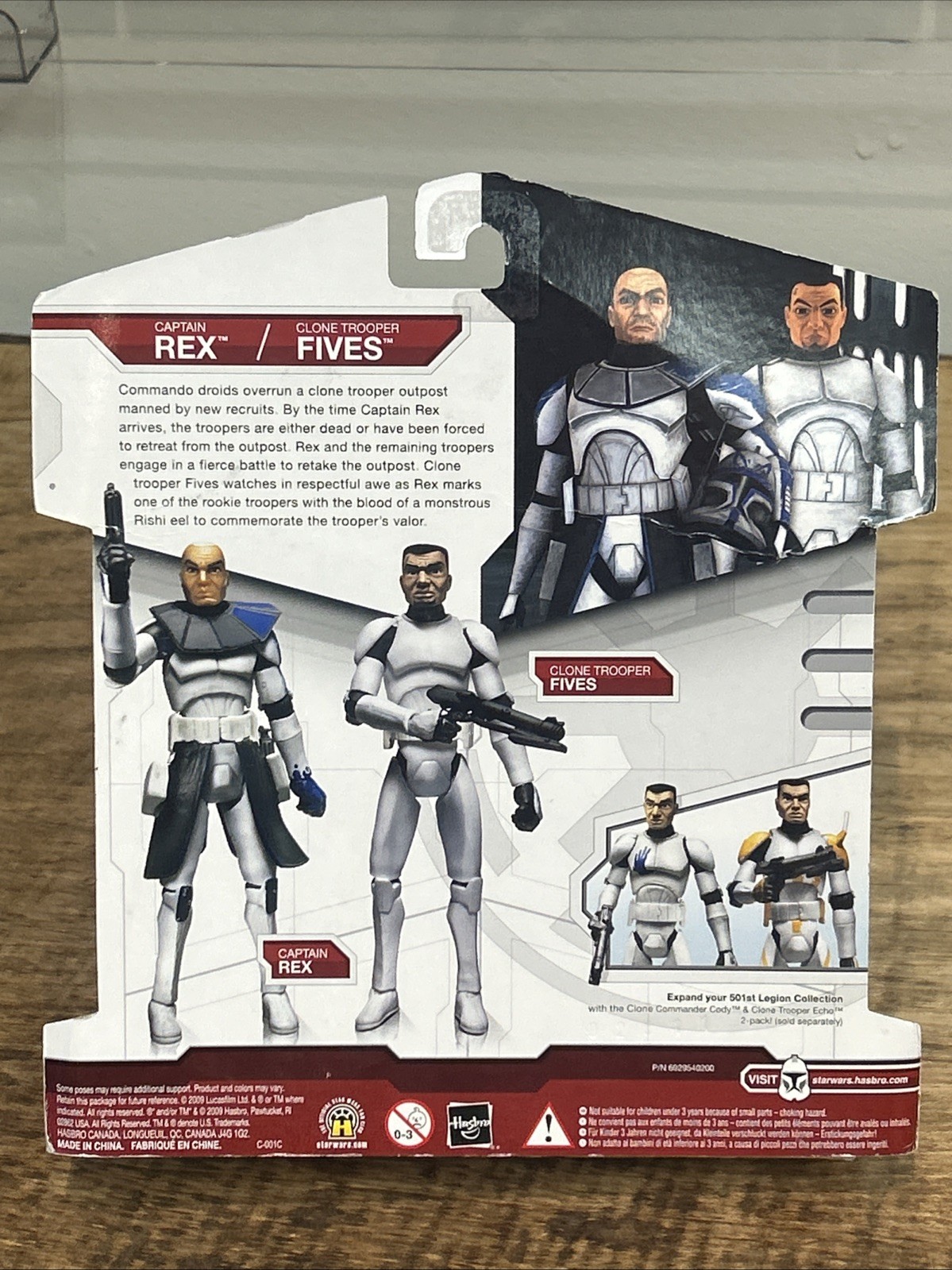 2009 Hasbro Star Wars Clone Wars Captain Rex Clone Trooper Fives Figures Sealed