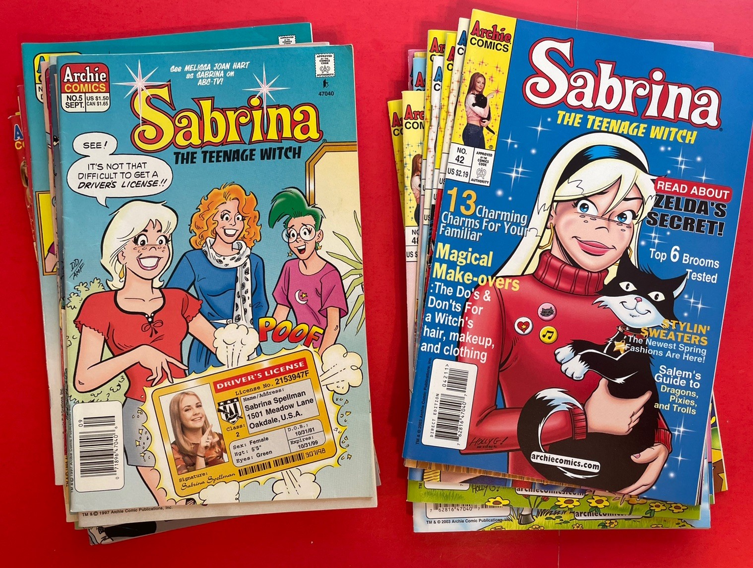 SABRINA the TEENAGE WITCH # 1 – 57 ( 23 ARCHIE COMIC BOOKS) TV MELISSA JOAN HART
