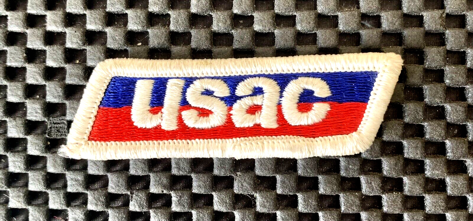 USAC UNITED STATES AUTO CLUB SEW ON PATCH RACING SANCTIONING BODY 2 1/2″ x 3/4″
