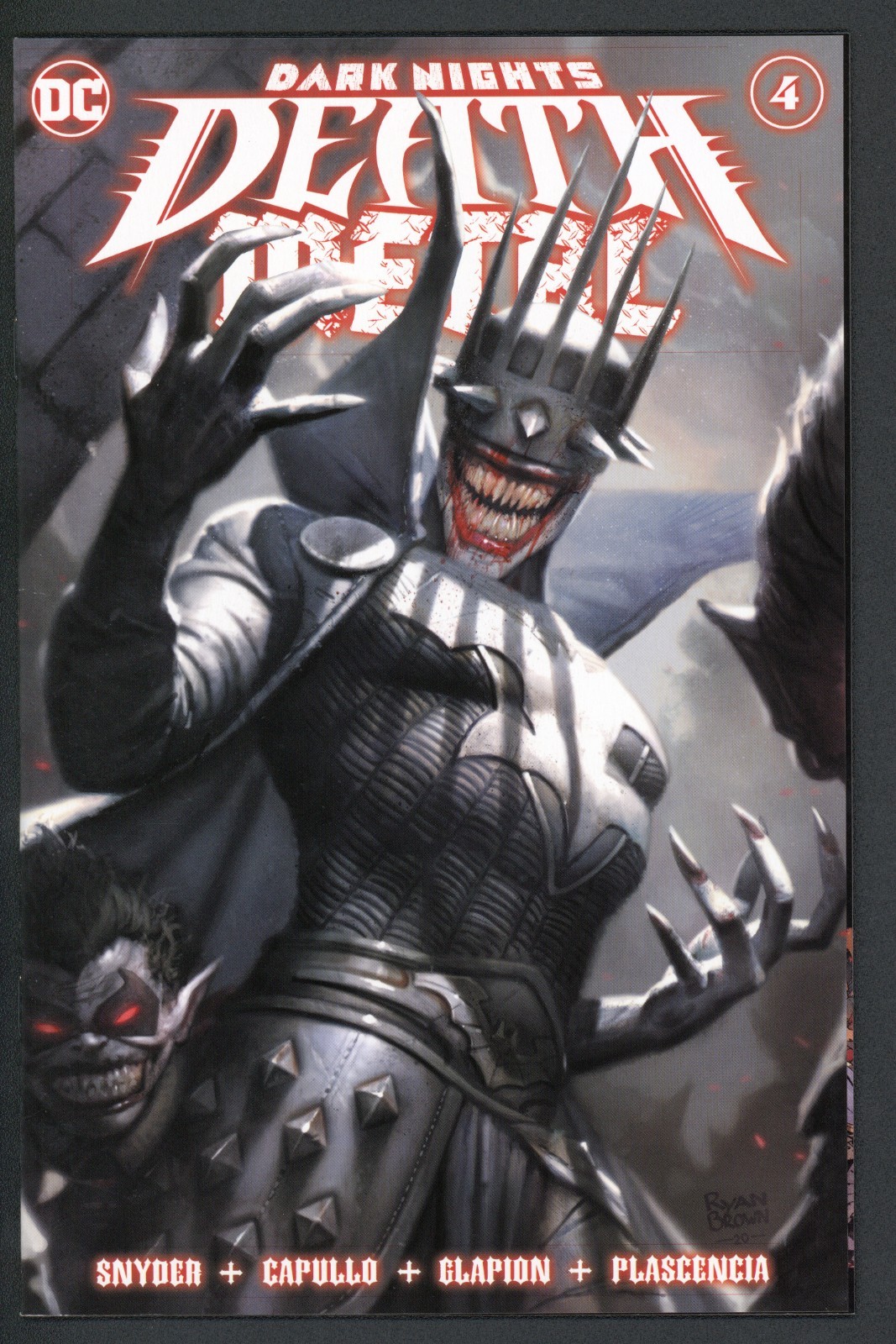 DARK NIGHTS: DEATH METAL #4 RYAN BROWN VARIANT Batman Who Laughs VF+ LTD 3000