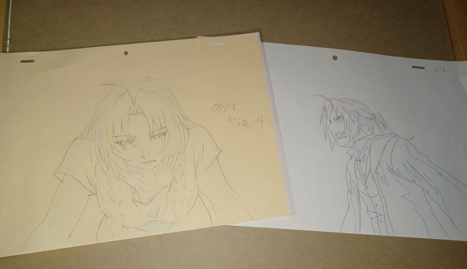 Fullmetal Alchemist Conqueror Shamballa Movie Anime Cel Sketches Edward Noah