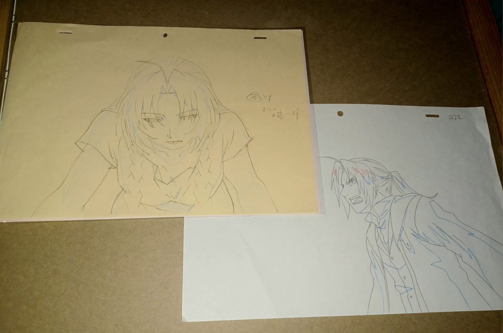 Fullmetal Alchemist Conqueror Shamballa Movie Anime Cel Sketches Edward Noah