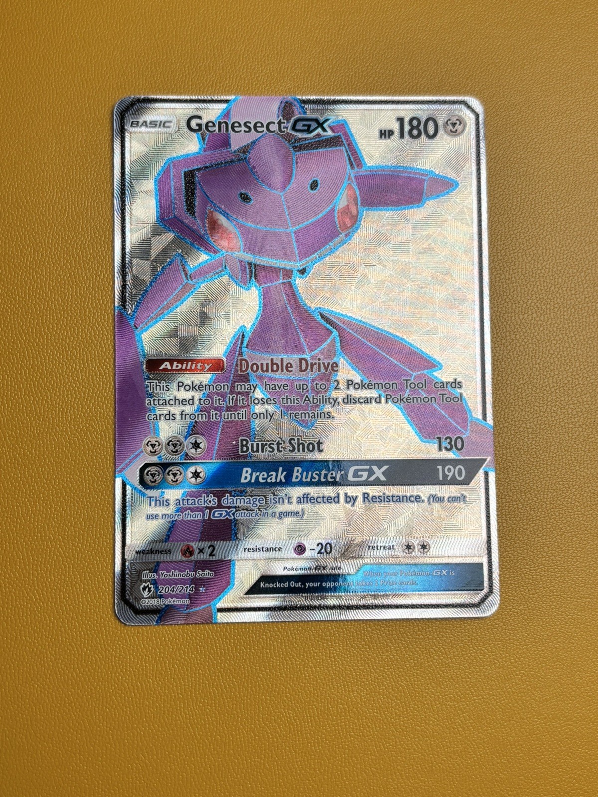 Genesect GX | 204/214 | Lost Thunder Full Art Rare | Pokémon TCG | NM Condition