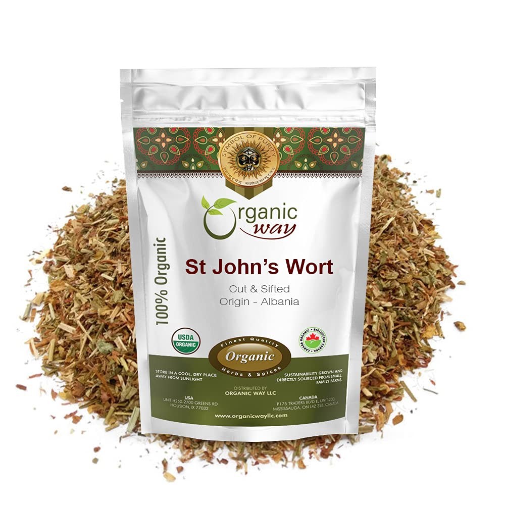Organic Way St. John’s Wort Cut & Sifted Hypericum perforatum – Herbal Tea Multi