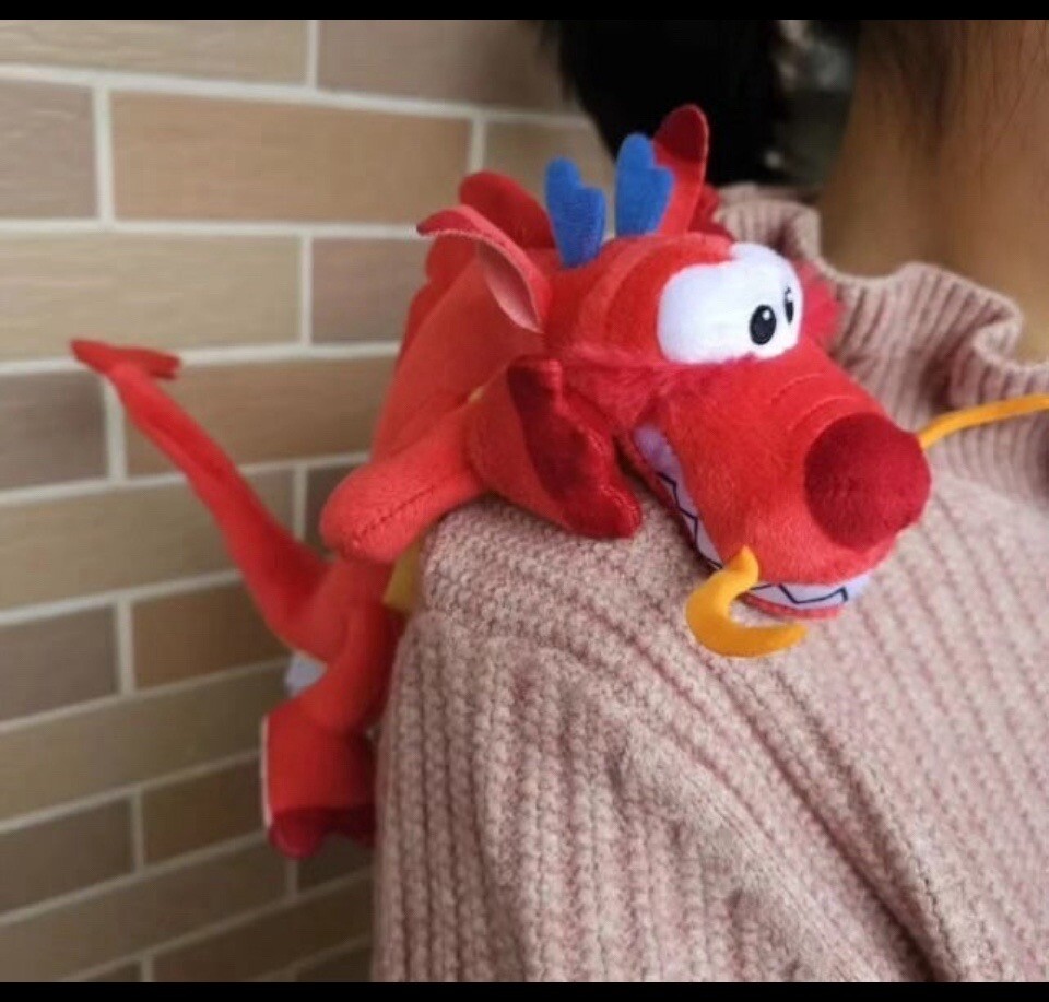 Disney Genuine Mushu Dragon Plush Shoulder Magnetic Pal
