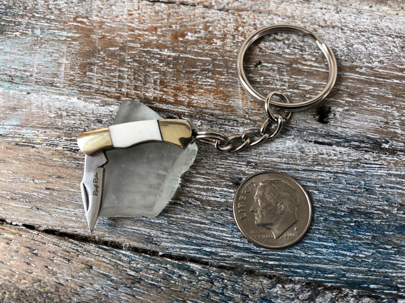 Miniature Pocket Knife w/ Bone Handle & Key Chain – Working, Folding, Small