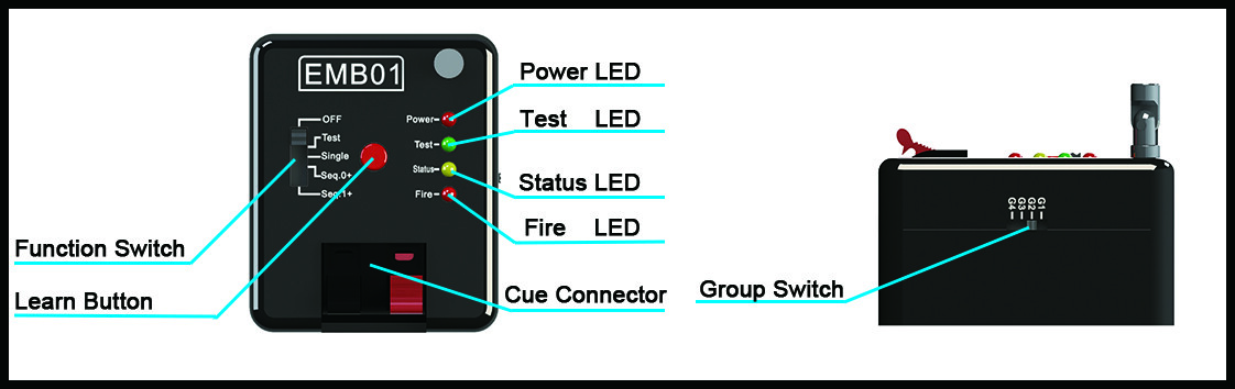One Cue Electric Wireless Stage Effect Remote Fireworks Firing System Igniter