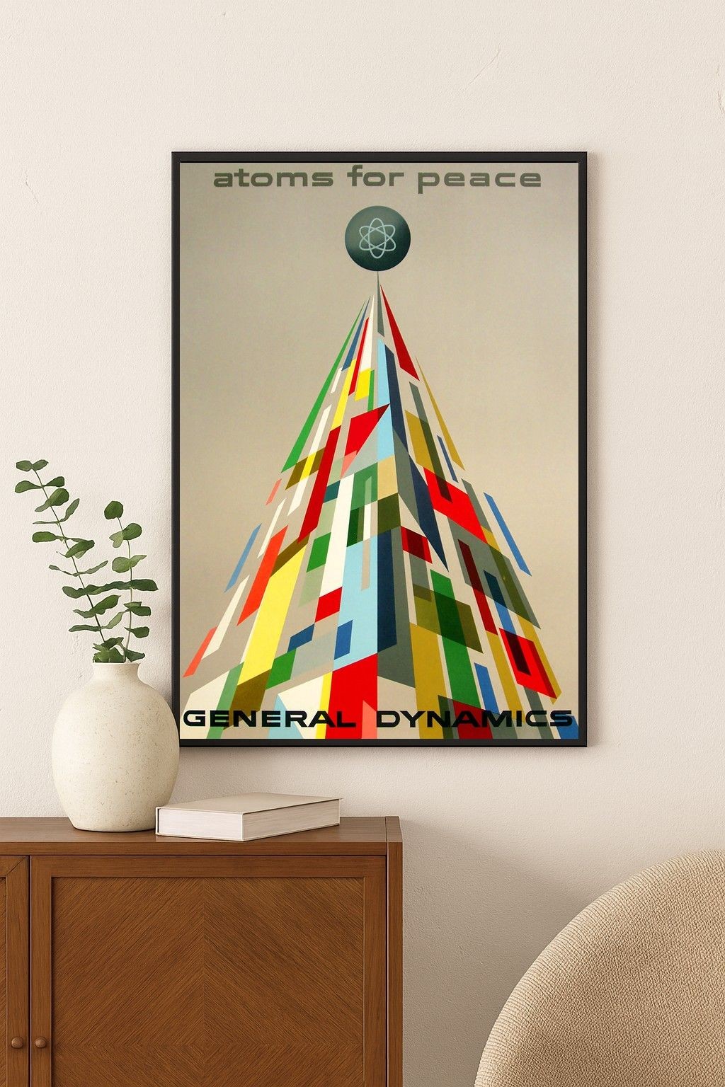 Atoms for Peace General Dynamics Poster – Mid-Century Modern 24×36”