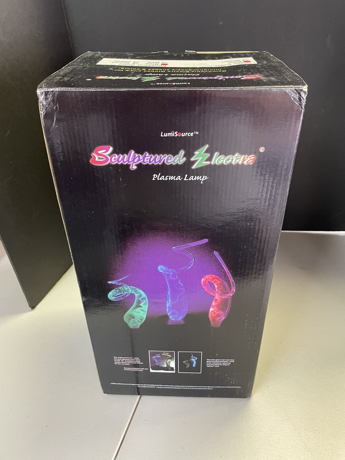 LUMISOURCE ELECTRA SCULPTURED TWISTED PLASMA MOTION Art LAMP BLUE NEW