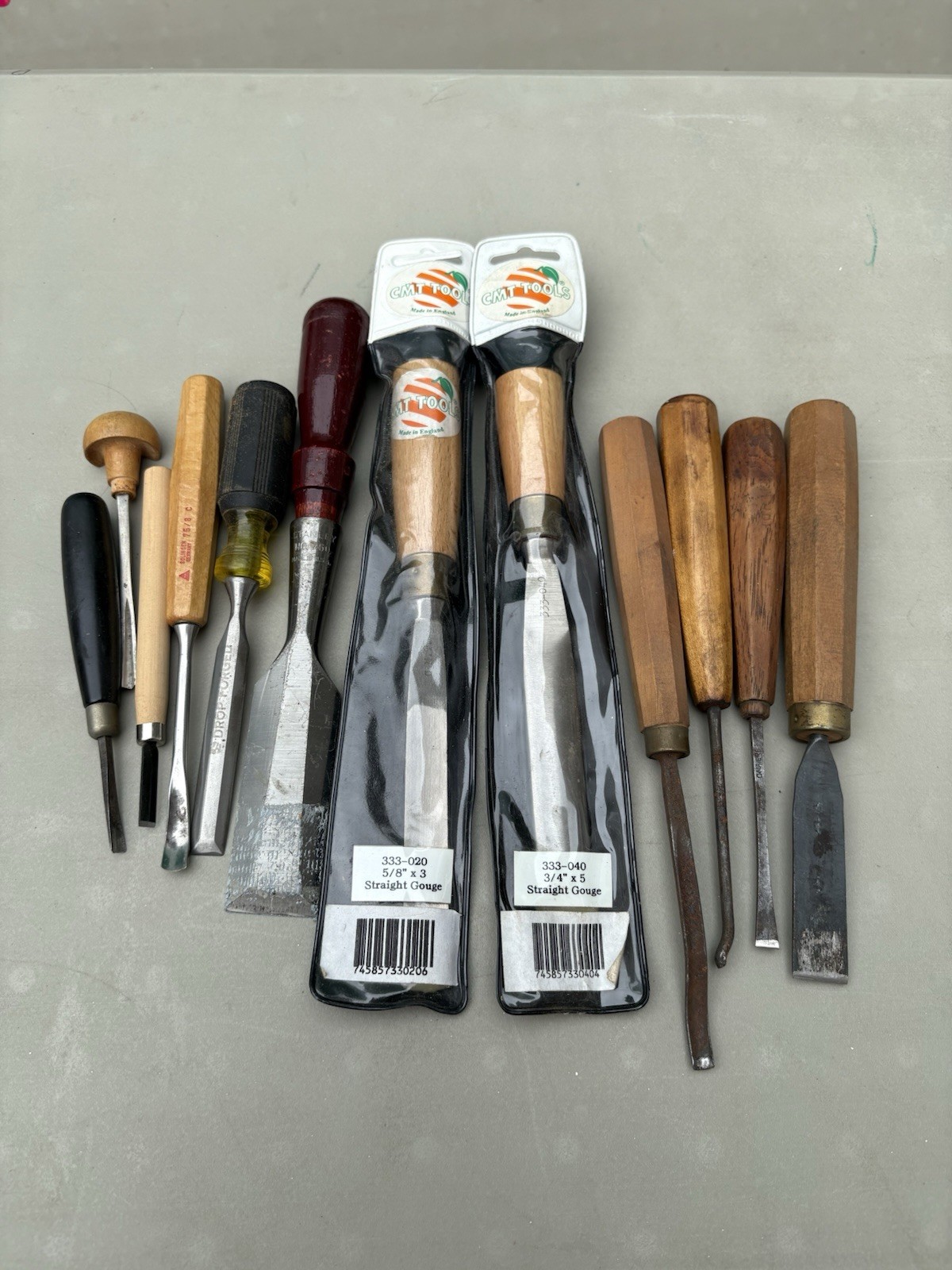 Vintage Chisel & Gouge Lot of 12