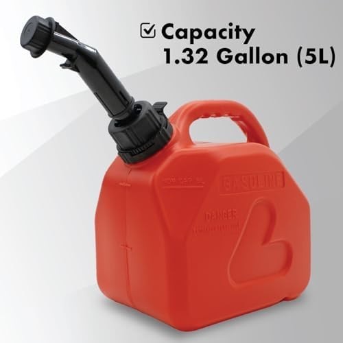 1.5 Gallon Gas Can with Auto Mount and One Gas Can Spout Replacement and filter