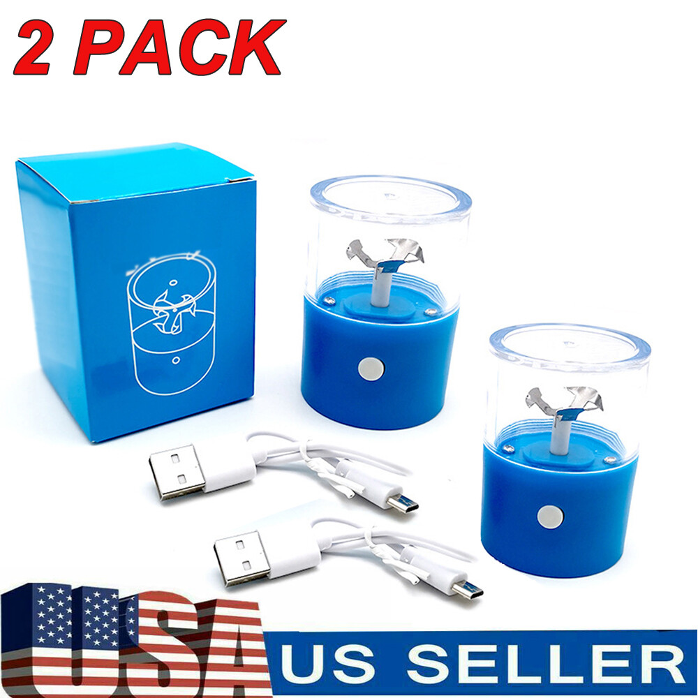 2pcs Herb Tobacco Grinder Electric Garlic Crusher Rechargeable USB Smoking Gift