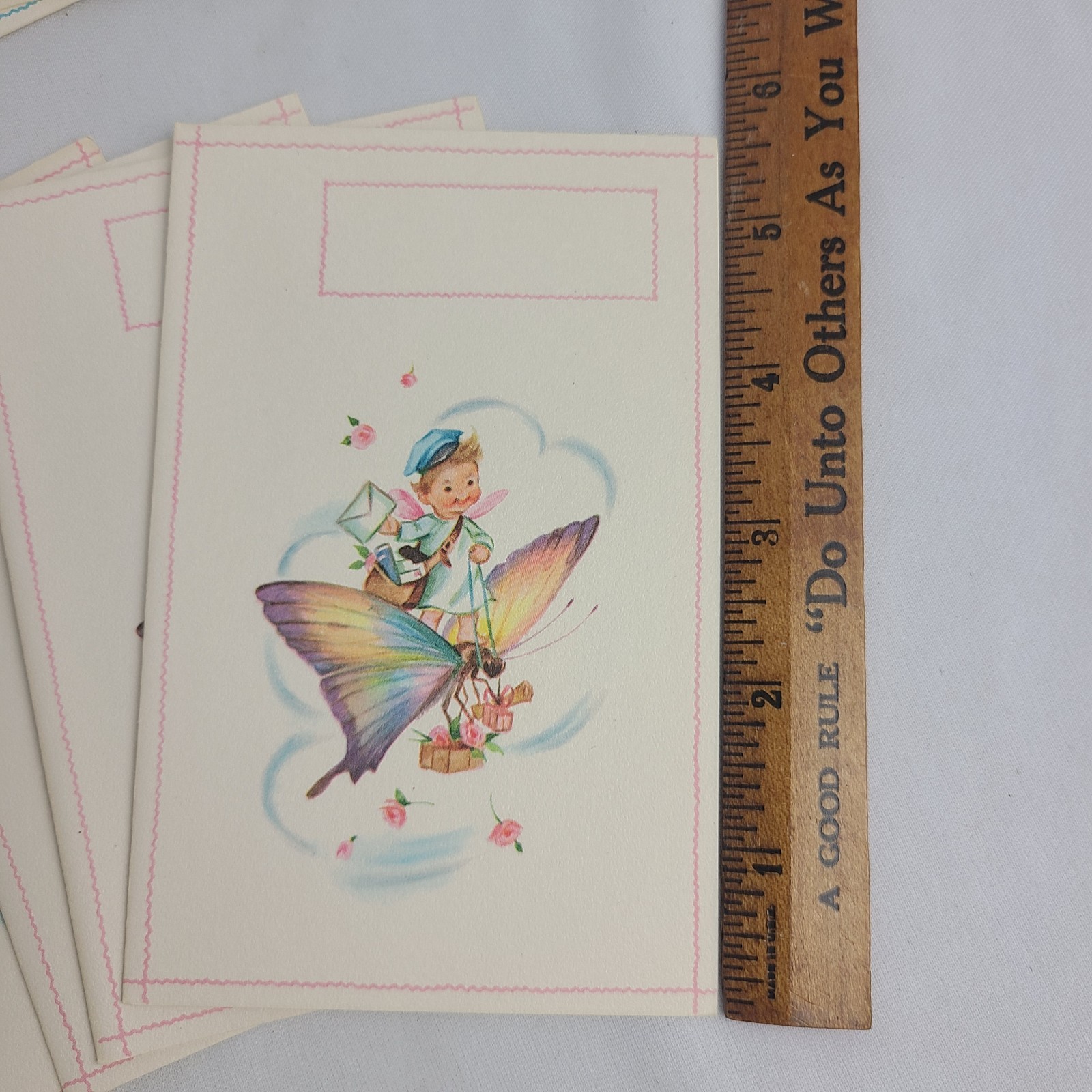 Vintage Cherub Choose A Note All Occasions Box Of Greetings 17 Ct. 4 Designs MCM