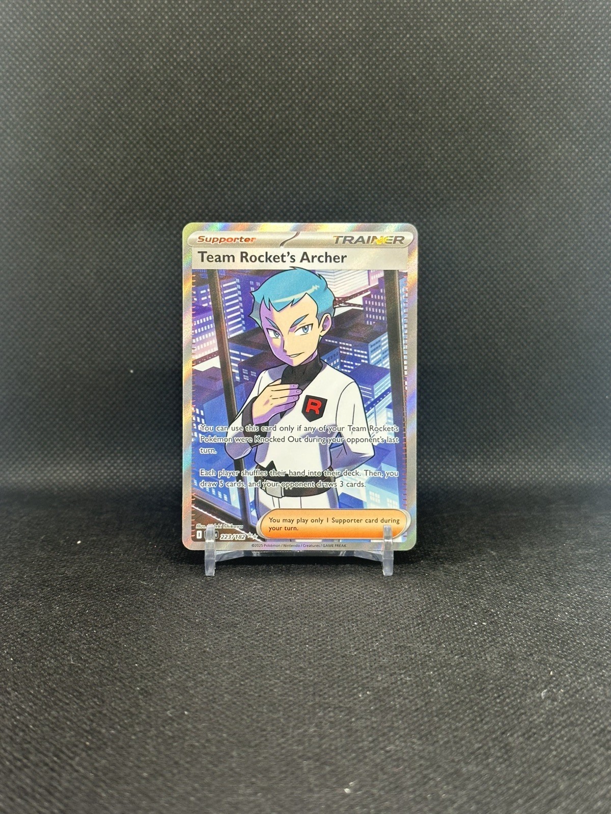 Pokémon Team Rocket’s Archer 223/182 Destine Rivals Full Art Holo ENG NM